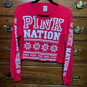 Victoria's Secret Pink Red Festive Top